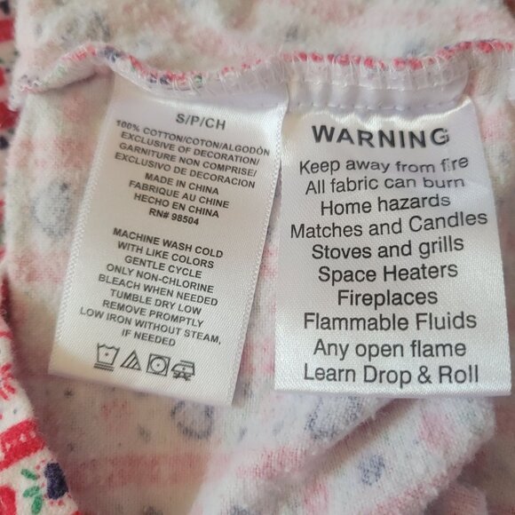 Lanz Of Salzburg Womens Nightgown S Red & White Floral Stripe Cotton - Picture 5 of 9